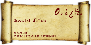 Osvald Éda névjegykártya